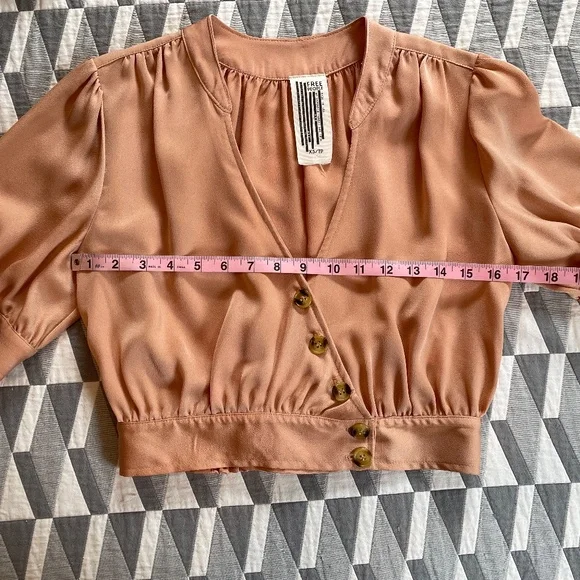 Silky Free People Blouse - Picture 10 of 13